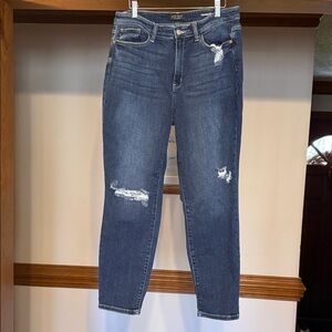 Stylish Blue Distressed Judy Blue Women Jeans